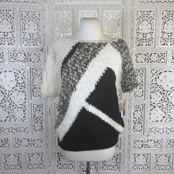 Liz Claiborne Sweaters - NWT Vtg Liz Claiborne Colorblock Boatneck Sweater Womens Large Boho Retro
